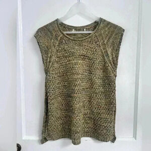 Cotelac Marled Knit Cap Sleeve Sweater Top Size S